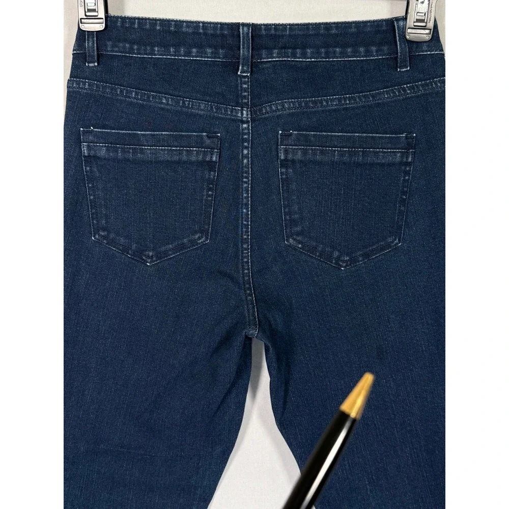 J. Jill Denim Premium-Flex High-Rise Leggings Dark‎ Wash Skinny Jeans Size 8